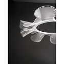Fabas Luce LED Pendant luminaire SYLVIE, 1x 40W, 3000K, 3200lm, IP20, white, incl. Smartluce
