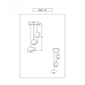 Fabas Luce pendant luminaire NORDAL 3 flames E27 IP20, grey, black, transparent