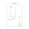 Fabas Luce pendant luminaire GLOW 1 flame E27 IP20, amber, brass