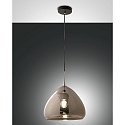 pendant luminaire GLOW 1 flame E27 IP20, black, chrome plated