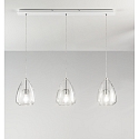 Fabas Luce Pendelleuchte BRITTON, E27, IP20, Smartluce kompatibel, 3-flammig, transparent