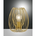 table lamp CAMP E27 IP20, gold matt dimmable