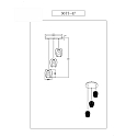 Fabas Luce pendant luminaire CAMP 3 flames E27 IP20, black