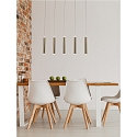 Fabas Luce LED Pendant luminaire PRADO, 5x 6,5W, 3000K, 3600lm, IP20, black / gold
