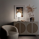 Fabas Luce Table lamp DOMIZIA, E27, IP20, black / white