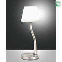table lamp IBLA IP20, nickel, satined dimmable