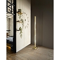 Fabas Luce floor lamp LING IP20, brass, satined dimmable