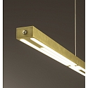Fabas Luce pendant luminaire LING up / down, with touch dimmer IP20, brass, satined dimmable