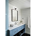 LED Spiegelleuchte AGO, IP44, eckig, 33.5cm, 8W 3000K 480lm, schaltbar, schwarz matt