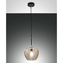 pendant luminaire GALLURA E27 IP20, champagner, black