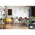 Fabas Luce pendant luminaire OLBIA 3 flames E27 IP20, amber, azure, champagner, black