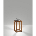 Fabas Luce battery table lamp BLEND IP54, walnut dimmable