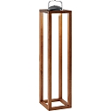 battery table lamp BLEND IP54, walnut dimmable
