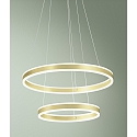 Fabas Luce pendant luminaire PALAU IP20, gold, mat dimmable