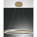 pendant luminaire PALAU IP20, gold, mat dimmable