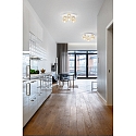 Fabas Luce LED Deckenleuchte KINO, 3-flammig, 36W, 3000K, 3900lm, IP20, dimmbar, cognac
