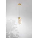 LED Pendelleuchte LAPO, 1-flammig, 12W, 3000K, 1300lm, IP20, dimmbar, cognac