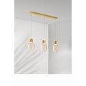 pendant luminaire LAPO 3 flames, long IP20, gold dimmable