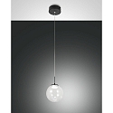 pendant luminaire ARIEL 1 flame IP20, black dimmable