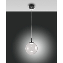 pendant luminaire ARIEL 1 flame IP20, black dimmable