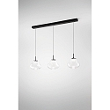 pendant luminaire DEVA 3 flames, long IP20, black dimmable