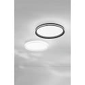 Fabas Luce ceiling luminaire ISY � 45CM CCT Switch, with decorative ring, with spacer IP20, black dimmable