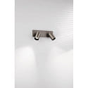 Fabas Luce spotlight bar FLORES 2 flames, long GU10 IP20, grey, gunmetal dimmable