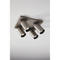 Fabas Luce Spot FLORES, IP20 IK08, 4-flammig, 24 x 24cm, GU10 max. 7.5W, verstellbar, gunmetal-grau