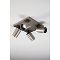 Fabas Luce Spot FLORES, IP20 IK08, 4-flammig, 24 x 24cm, GU10 max. 7.5W, verstellbar, gunmetal-grau