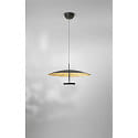 Fabas Luce pendant luminaire YUKO adjustable, direct / indirect IP20, black, gold leaf dimmable