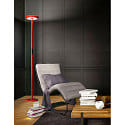 Fabas Luce floor lamp FIZZ CCT Switch, direct / indirect, with touch dimmer IP20, red dimmable