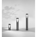 Fabas Luce bollard lamp TEO 80 IP65, metallic, black