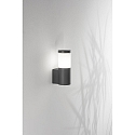 Fabas Luce outdoor wall luminaire GORLA E27 IP54, dark grey