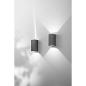 Fabas Luce LED Au�enwandleuchte LULY, 6W, 3000K, 500lm, IK06, IP65, dunkelgrau