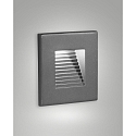wall recessed luminaire SWAY square, indirect, switchable IP65, dark grey 