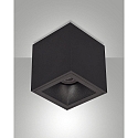 surface luminaire PEREZ square GU10 IP20, black dimmable