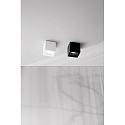 Fabas Luce Deckenstrahler PEREZ LxBxH 9x9x9,5cm 1xGU10 IP20 r�ckversetzt, eckig, schwarz