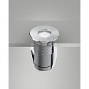 Fabas Luce LED Boden-Einbauleuchte WILLY 2, IP67 IK08, � 7cm, 6.5W 3000K 409lm 32�,befahrbar bis 0.78t, Edelstahl 316L / Hartglas