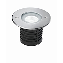 LED Boden-Einbauleuchte IRVING 22, IP67 IK09, � 11.6cm, 7.8W 3000K 653lm 40�,befahrbar bis 2.5t, Edelstahl 316L / Hartglas