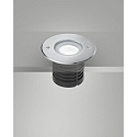 Fabas Luce LED Boden-Einbauleuchte IRVING 22, IP67 IK09, � 11.6cm, 7.8W 3000K 653lm 40�,befahrbar bis 2.5t, Edelstahl 316L / Hartglas