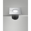 Fabas Luce LED Boden-Einbauleuchte WAKO 2, IP67 IK09, 11.6 x 11.6cm, 7.8W 3000K 653lm 40�,befahrbar bis 2.5t, Edelstahl 316L / Hartglas