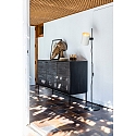 floor lamp GUADALUPE E27 IP20, beige, black matt 