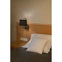 Faro wall luminaire FRAME E27 IP20, black, antique gold 