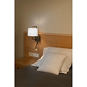 Faro Wandleuchte FRAME E27, IP20, mit LED-Leseger�t, antik gold, wei�