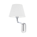 wall luminaire ETERNA E27 IP20, chrome, white 