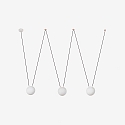 Faro pendant luminaire MINE PC SPACE 3 flames E27 IP20, white matt 