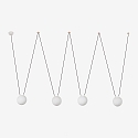 Faro pendant luminaire MINE 4 flames E27 IP20, white matt 
