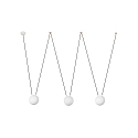 pendant luminaire MINE 3 flames E27 IP20, white matt 