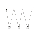 pendant luminaire MINE 3 flames E27 IP20, dark grey 