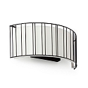 wall luminaire LINDA 2 flames E27 IP20, beige, black matt 